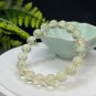 Citrine Beaded Bracelet 10.5mm Icy Transparent Lemon Yellow Crystal