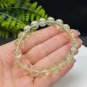 Citrine Beaded Bracelet 10.5mm Icy Transparent Lemon Yellow Crystal
