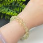 Citrine Beaded Bracelet 10.5mm Icy Transparent Lemon Yellow Crystal
