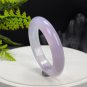 Light Purple White Agate Bangle 52MM Icy Translucent