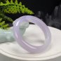 Light Purple White Agate Bangle 52MM Icy Translucent