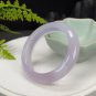 Light Purple White Agate Bangle 52MM Icy Translucent