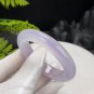 Light Purple White Agate Bangle 52MM Icy Translucent