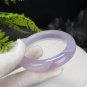 Light Purple White Agate Bangle 52MM Icy Translucent