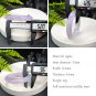 Light Purple White Agate Bangle 52MM Icy Translucent