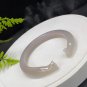 Smoky Purple Agate Open Bangle 61MM Icy Translucent Carved Mermaid Tail