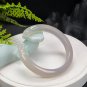 Smoky Purple Agate Open Bangle 61MM Icy Translucent Carved Mermaid Tail