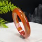 Gradient Red Agate Bangle 52MM Icy Translucent Multi-layer Cornucopia