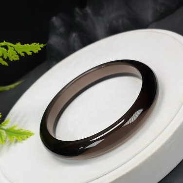 Ice Obsidian Bangle 64MM Transparent Clean