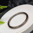 Smoky Quartz Bangle 60MM Icy Transparent Clean Thin Round