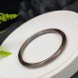 Smoky Quartz Bangle 60MM Icy Transparent Clean Thin Round
