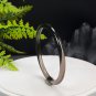 Smoky Quartz Bangle 60MM Icy Transparent Clean Thin Round