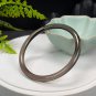 Smoky Quartz Bangle 60MM Icy Transparent Clean Thin Round