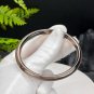 Smoky Quartz Bangle 60MM Icy Transparent Clean Thin Round