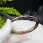 Smoky Quartz Bangle 60MM Icy Transparent Clean Thin Round