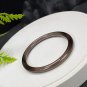 Smoky Quartz Bangle 55MM Icy Transparent Clean Thin Round