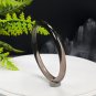 Smoky Quartz Bangle 55MM Icy Transparent Clean Thin Round