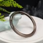 Smoky Quartz Bangle 55MM Icy Transparent Clean Thin Round