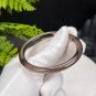 Smoky Quartz Bangle 55MM Icy Transparent Clean Thin Round