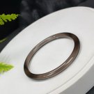 Smoky Quartz Bangle 53MM Icy Transparent Clean Thin Round