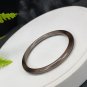 Smoky Quartz Bangle 53MM Icy Transparent Clean Thin Round