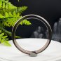 Smoky Quartz Bangle 53MM Icy Transparent Clean Thin Round