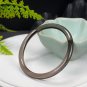 Smoky Quartz Bangle 53MM Icy Transparent Clean Thin Round