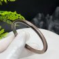 Smoky Quartz Bangle 53MM Icy Transparent Clean Thin Round