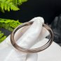 Smoky Quartz Bangle 53MM Icy Transparent Clean Thin Round