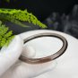 Smoky Quartz Bangle 53MM Icy Transparent Clean Thin Round