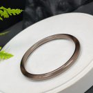 Smoky Quartz Bangle 60+MM Icy Transparent Clean Thin Round