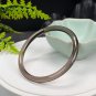 Smoky Quartz Bangle 60+MM Icy Transparent Clean Thin Round
