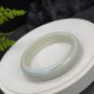 Light Blue Green Alxa Agate Bangle 62MM Porcelain Luster Jadeification Cornucopia