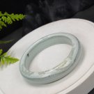 Light Blue Alxa Agate Bangle 61+MM Porcelain Luster Jadeification Cornucopia