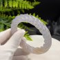 Light Purple Agate Bangle 62+MM High Icy Translucent Floating Light Honey Sugar Hand Carved Twisted