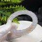 Light Purple Agate Bangle 62+MM High Icy Translucent Floating Light Honey Sugar Hand Carved Twisted