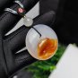Lychee White Honey Sugar Agate Pendant Necklace Hand Carved Auspicious Cloud Princess Buckle