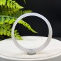 White Agate Bangle 58MM Icy Transparent Straight Cut Square Edge