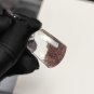 Red Phantom Quartz Pendant Necklace Icy Transparent Clean Trapezoid