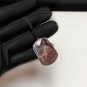 Red Phantom Quartz Pendant Necklace Icy Transparent Clean Trapezoid
