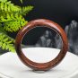 Mexican Golden Silk Red Obsidian Bangle 58MM Floating Black Freeform Patterns