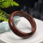 Mexican Golden Silk Red Obsidian Bangle 58MM Floating Black Freeform Patterns