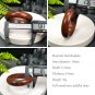Mexican Golden Silk Red Obsidian Bangle 58MM Floating Black Freeform Patterns