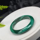 Rare Green Malachite Bangle 52MM Porcelain Luster Celestial Eyes Multi-layer
