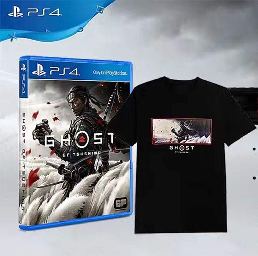 Official SONY PS4 PlayStation4 Game Ghost of Tsushima Artwork Black  limited edition