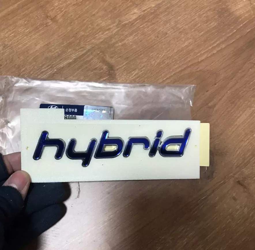 OEM Genuine New HYUNDAI MOBIS 86330 4R000 Chrome HYBRID Logo Rear Badge ...