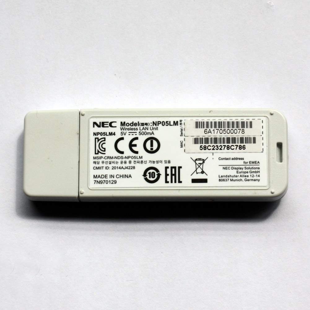NEC NP05LM USB Wireless LAN Adapter Wi-Fi Module for UM301W UM301Wi ...