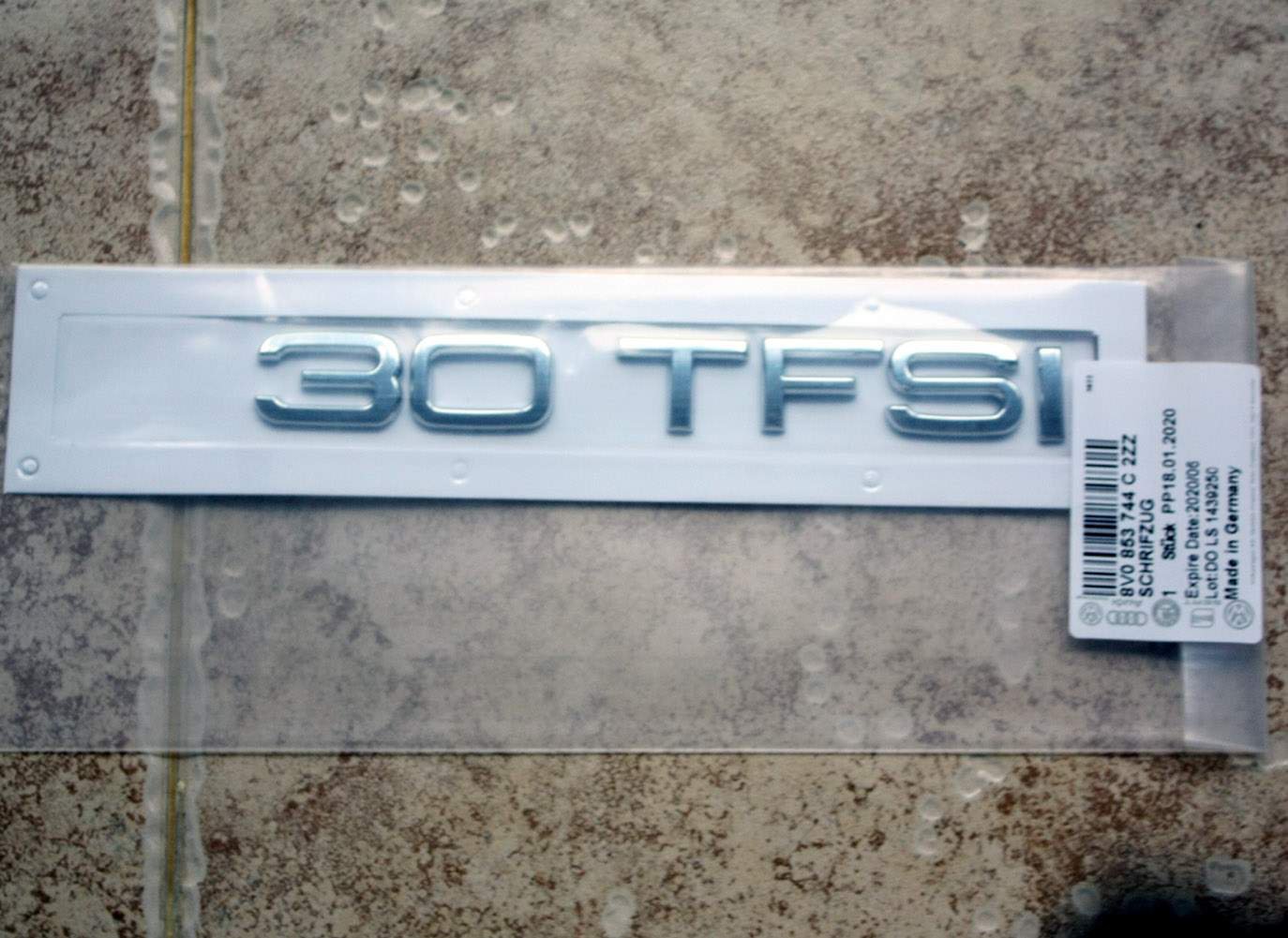 OEM Genuine New AUDI 8V0 853 744 30 TFSI Logo Rear Badge Emblem Q3 Q5 Q7