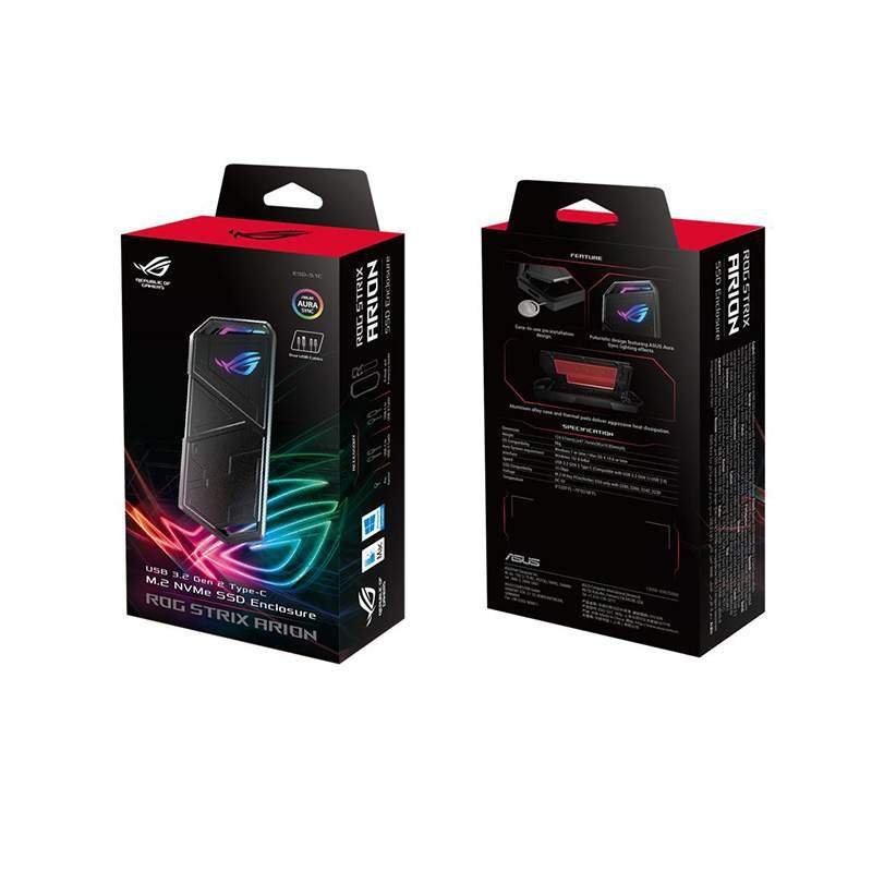 ASUS ROG STRIX Arion Aluminum Alloy M.2 NVMe SSD External Portable Enclosure Case 10 Gbps)