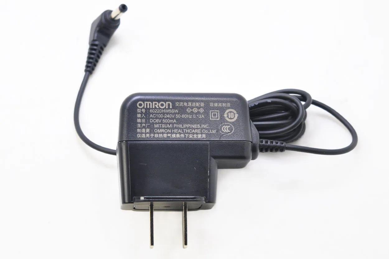 Original Omron sphygmomanometer 6V 500mA AC DC power adapter 60220HW5SW charging head charging wire